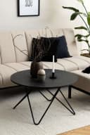 ACTONA GROUP Wyre Couchtisch Schwarz Runder Marmor-Look Bild 5