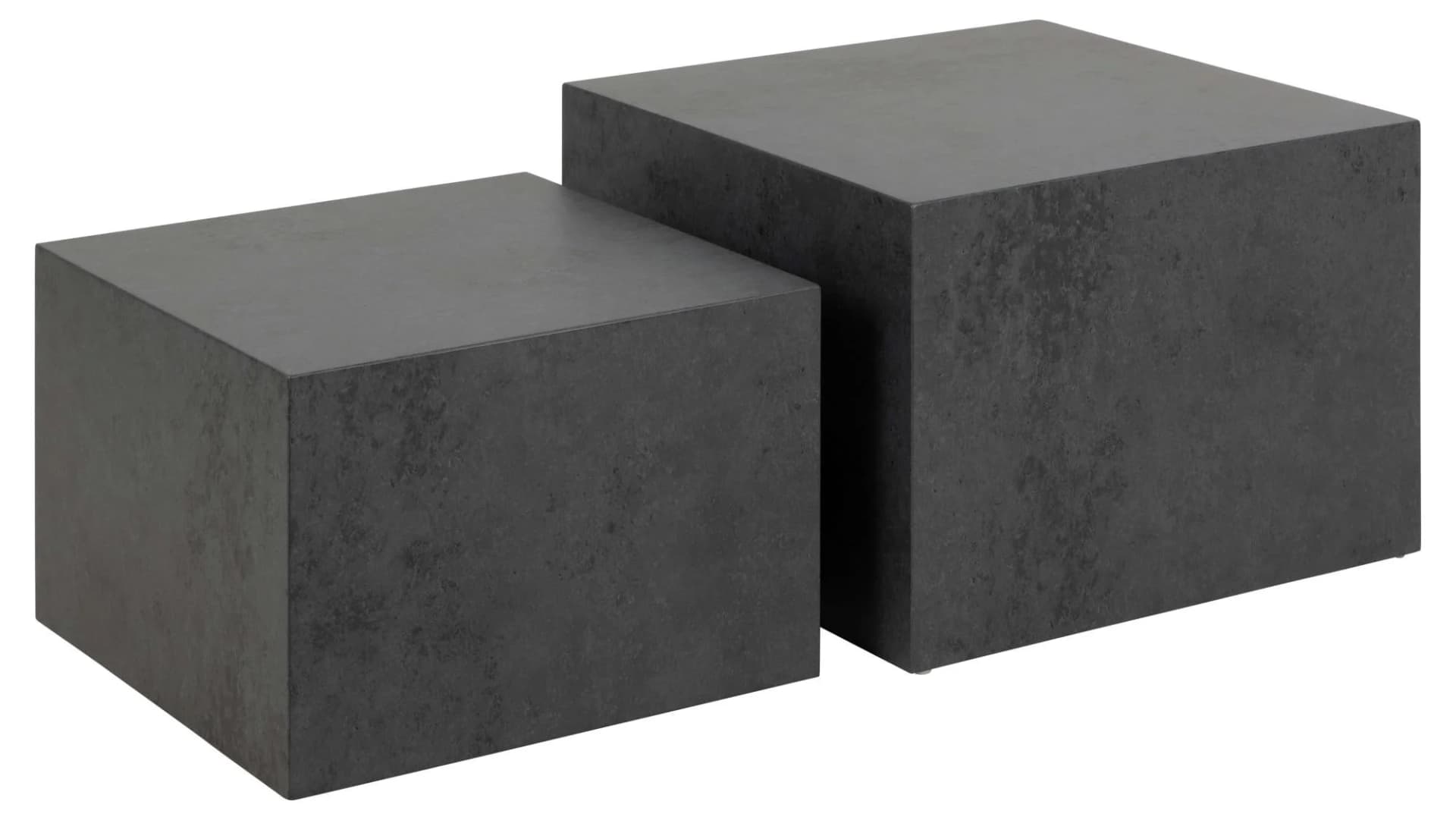 ACTONA GROUP Couchtisch Dice Schwartz Ocean Rau MDF