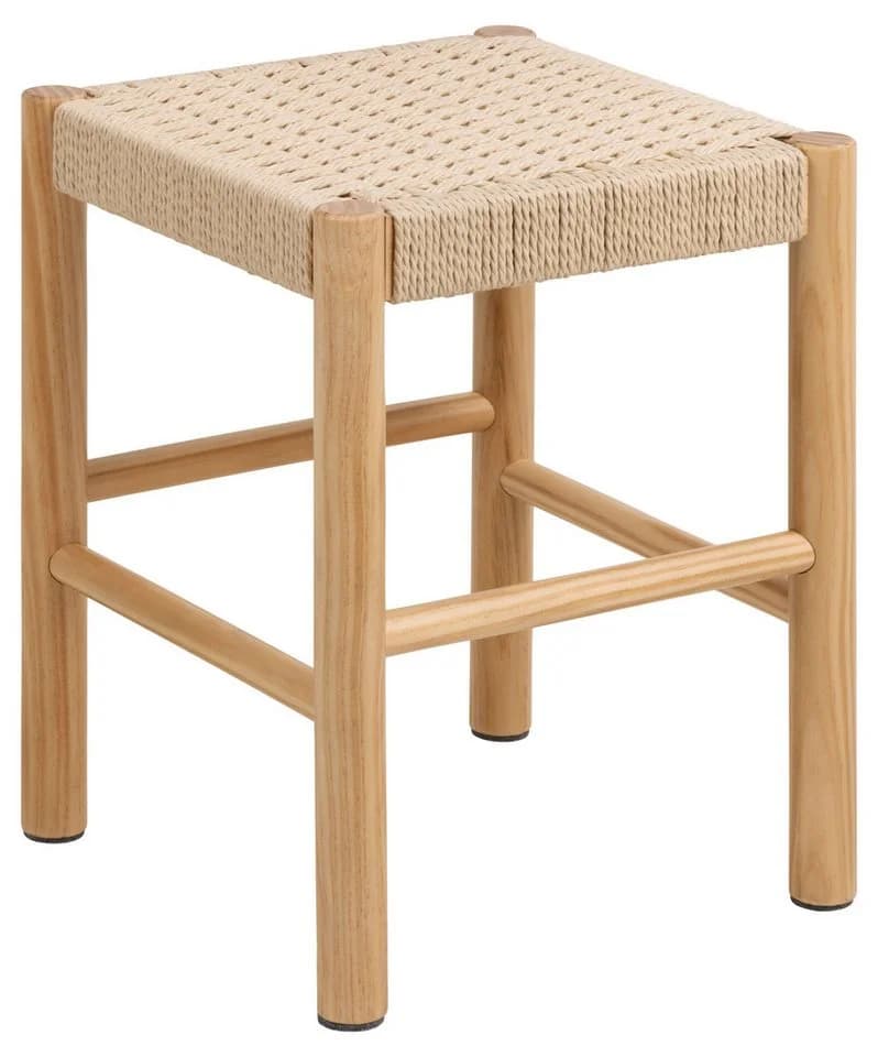 ACTONA GROUP Stuhl Alvin Hocker Off-white Papiergeflecht Scandi-Stil - Bild 2