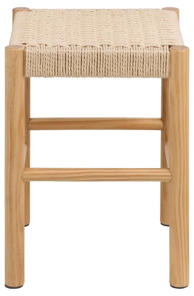 ACTONA GROUP Stuhl Alvin Hocker Off-white Papiergeflecht Scandi-Stil - Bild 3