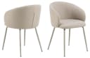 ACTONA GROUP Eleanor Esszimmerstuhl mit Armlehnen Beige Stoff Bild 1