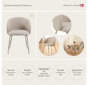 ACTONA GROUP Eleanor Esszimmerstuhl mit Armlehnen Beige Stoff Bild 3