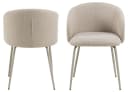ACTONA GROUP Eleanor Esszimmerstuhl mit Armlehnen Beige Stoff Bild 4