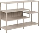 ACTONA GROUP Bücherregal Seaford Grau Metall 6 Böden Raumteiler Bild 1