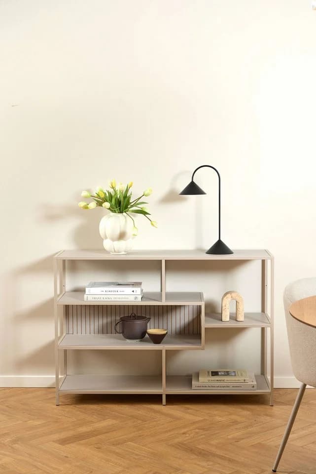 ACTONA GROUP Bücherregal Seaford Grau Metall 6 Böden Raumteiler - Bild 2