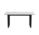 ebuy24 Amble Esstisch 90x160cm Weiß Marmoroptik Bild 1