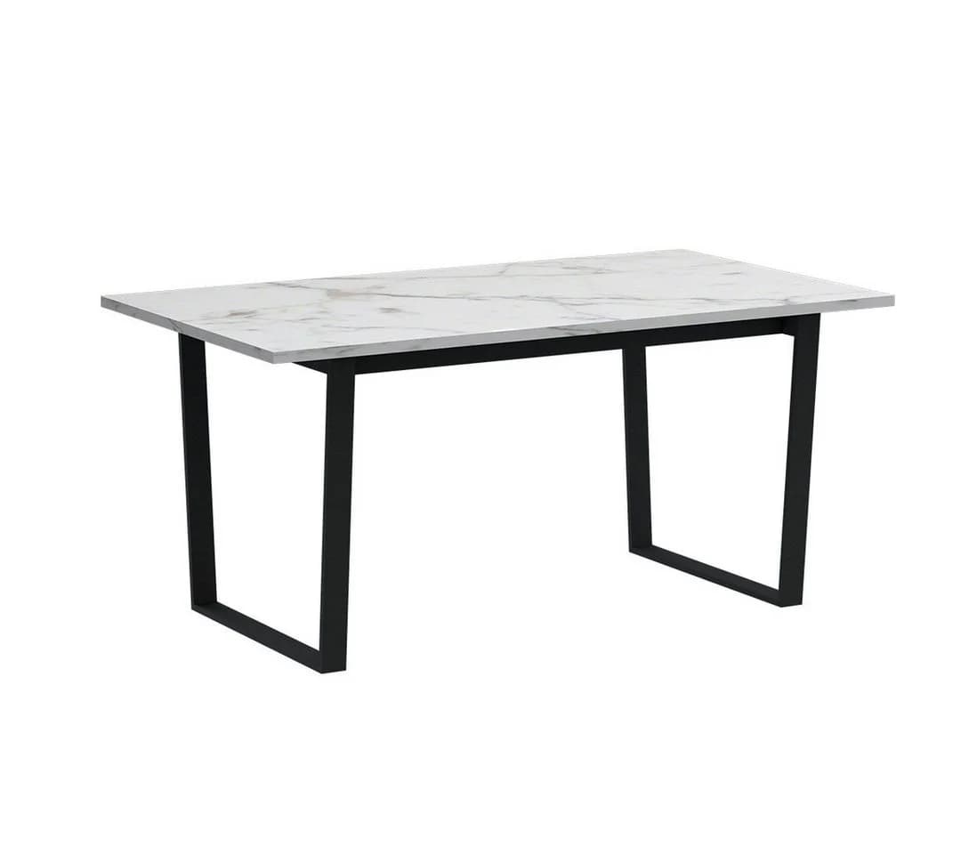 ebuy24 Amble Esstisch 90x160cm Weiß Marmoroptik - Bild 2