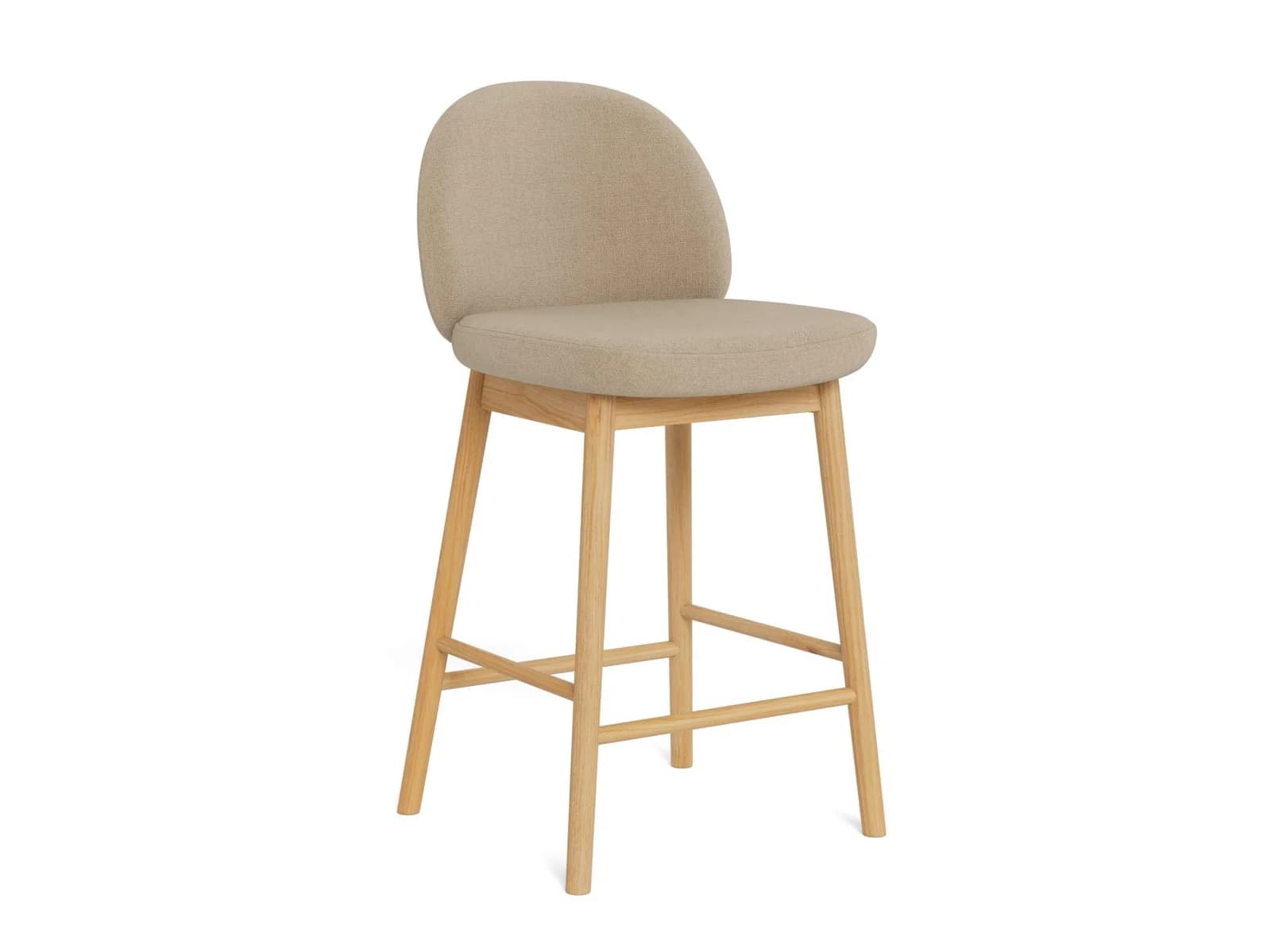 ACTONA GROUP Barhocker Sophia Beige Eiche Massivholz