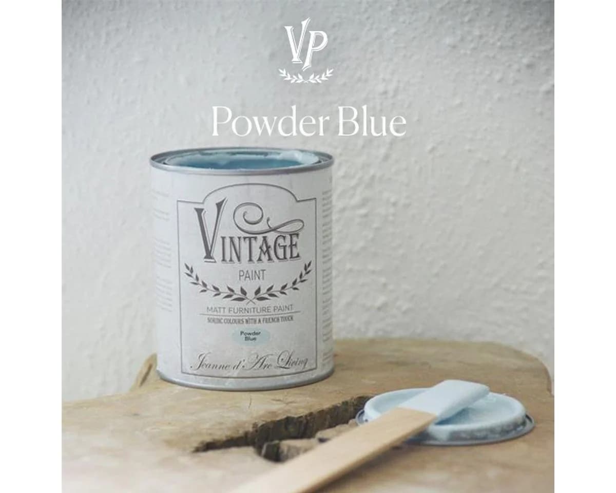 Vintage Paint Kreidefarbe Matt Natural Blau inkl. Holzspatel
