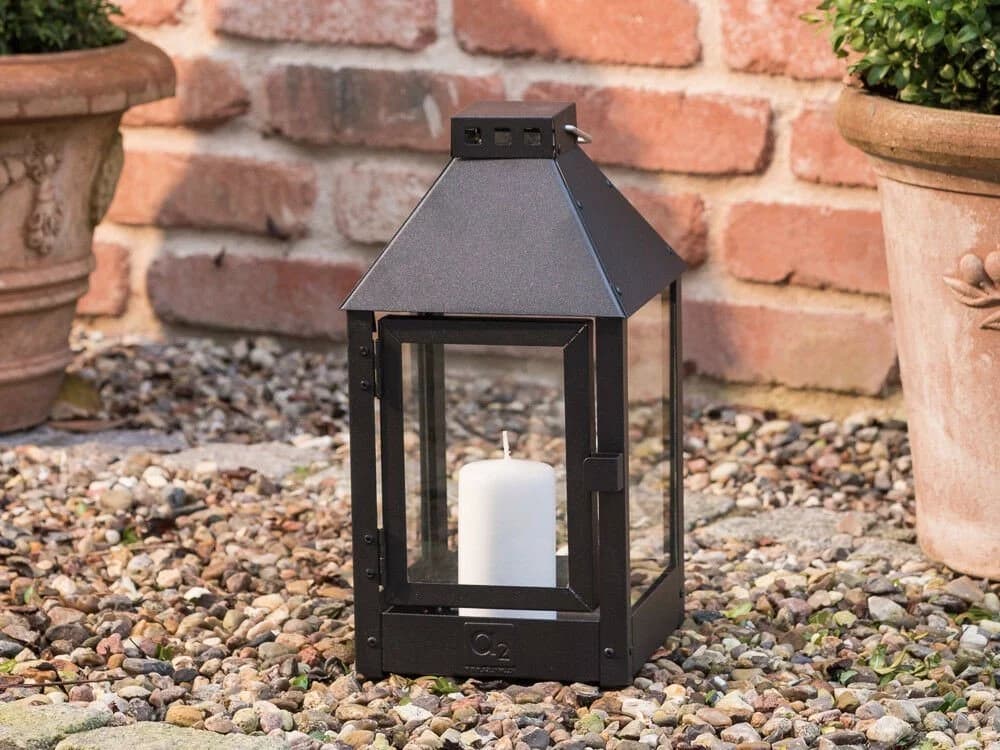 A2 Living Allwetter Laterne MINI Schwarz 34 cm
