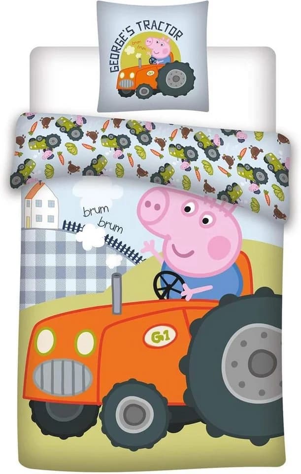 Aymax sprl Kinderbettwäsche Peppa Pig Wendbar 100x135cm - Bild 2