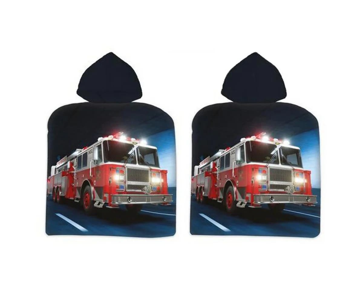 BrandMac Badeponcho Feuerwehr Unisex Kinder Frottee