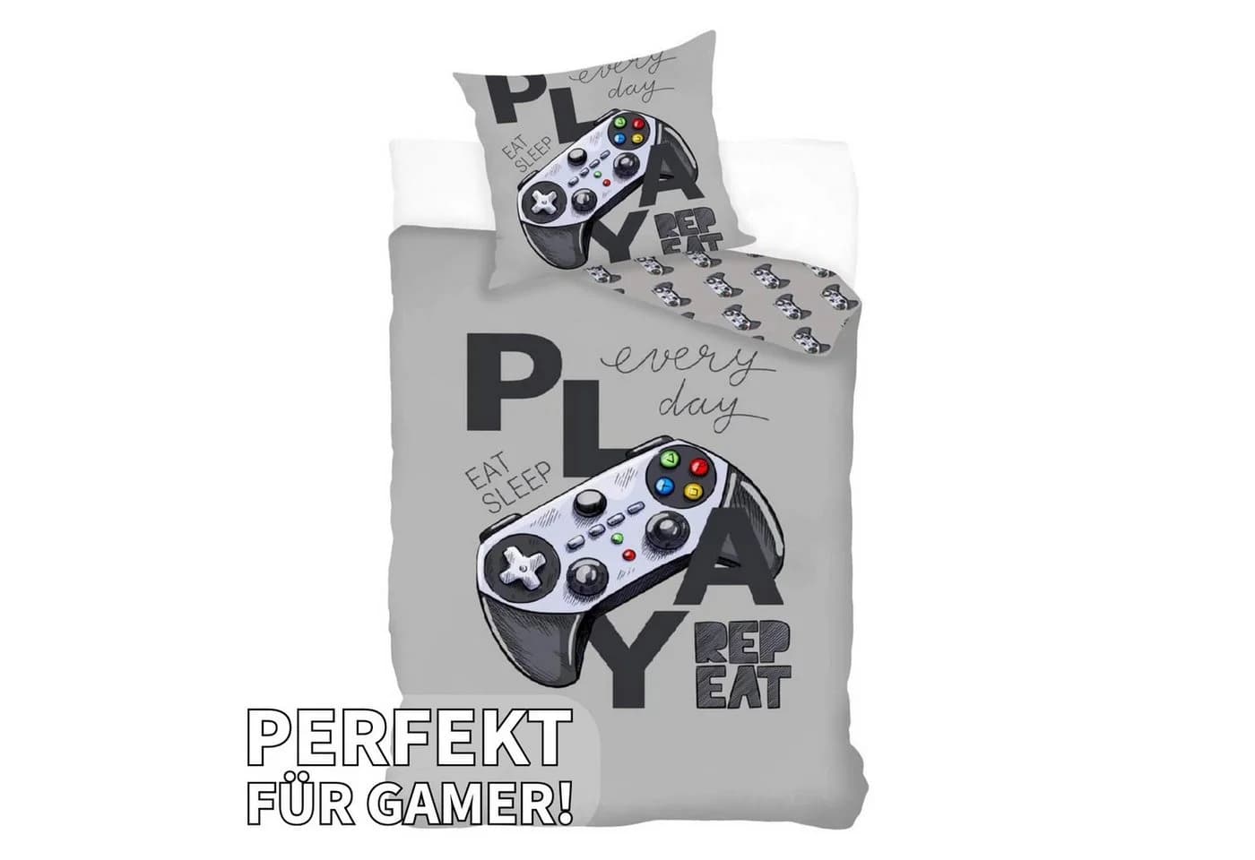 BrandMac Kinderbettwäsche Set Gamer Play 2-tlg. 135x200 cm - Bild 3