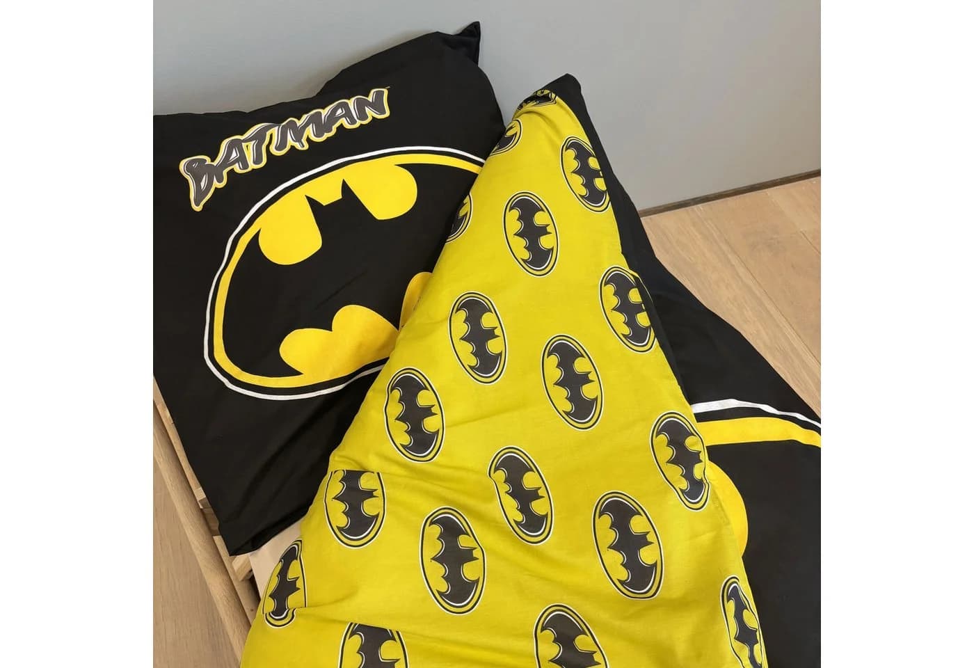 BrandMac Batman Bettwäsche-Set 135x200 & 80x80 Baumwolle