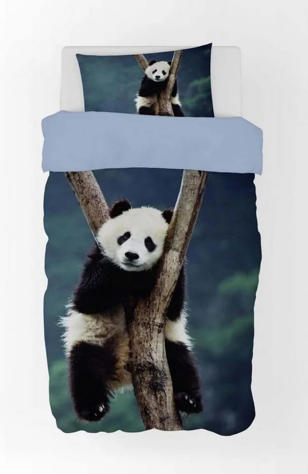 BrandMac Bettwäsche Panda Bär 100% Baumwolle Schwarz/Weiß - Bild 2