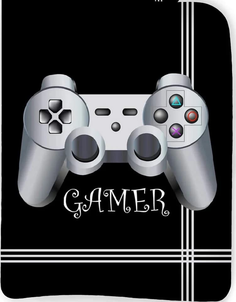 BrandMac Bettwäsche Gamer Set 135x200 cm Schwarz Silber Gaming Controller - Bild 3
