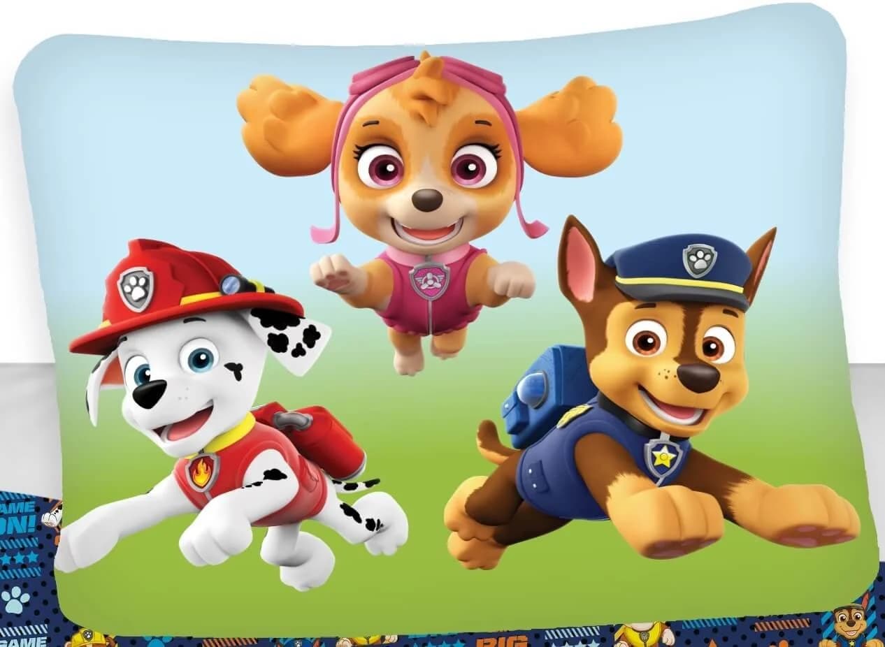 BrandMac PAW Patrol Wendebettwäsche 135x200 & 80x80 cm 100% Baumwolle