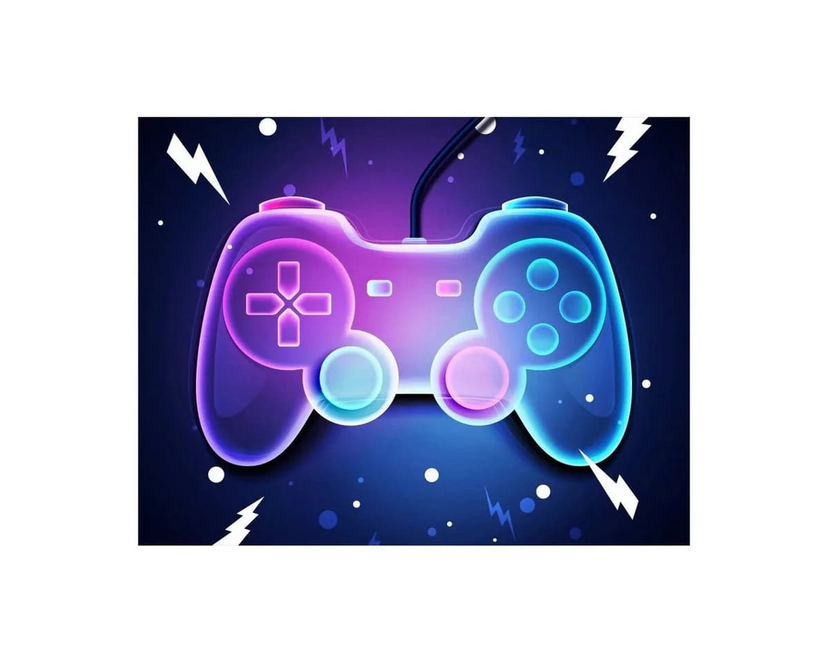 Wisam Wohndecke Gamer Fleecedecke Blau Polyester