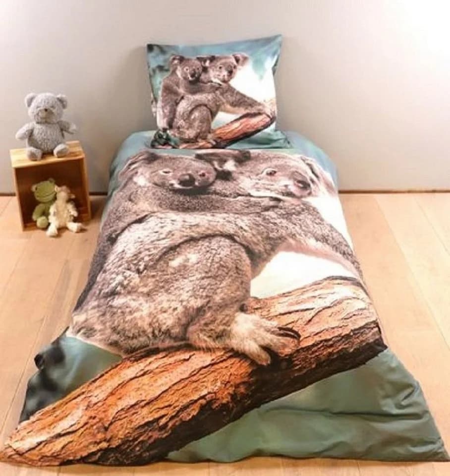 BrandMac Kinderbettwäsche Set mit Koala 100% Baumwolle