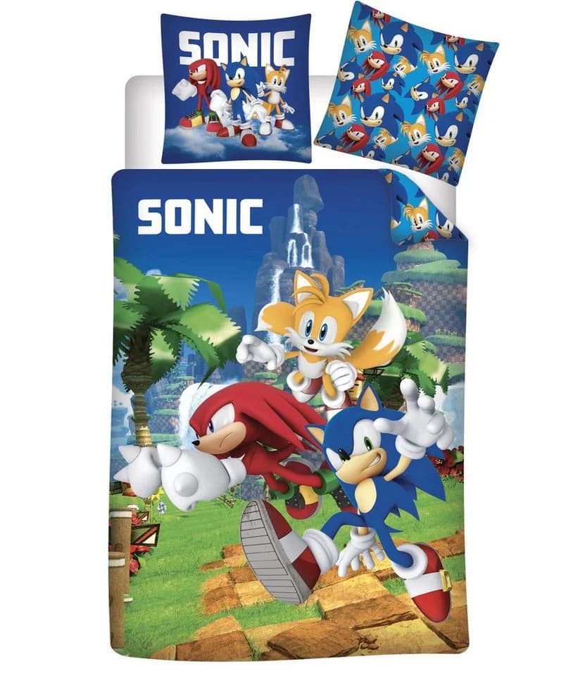 BrandMac Bettwäsche Sonic the Hedgehog Wende-Bettwäsche-Set 135x200 & 80x80 Baumwolle 100% Baumwolle - Bild 2