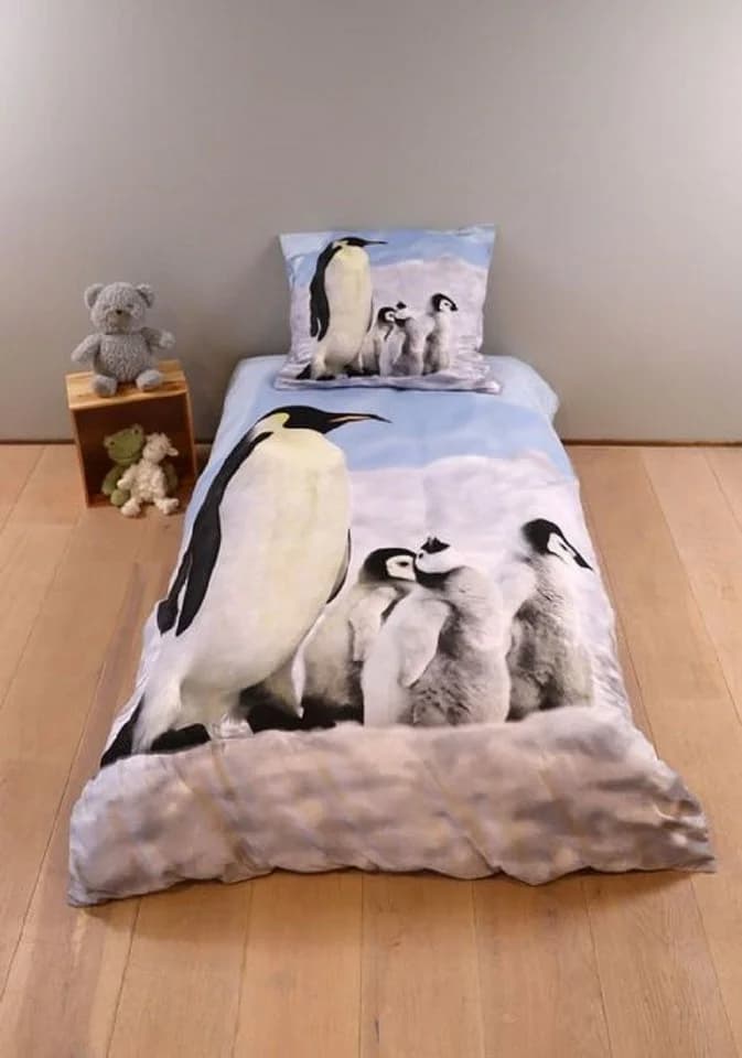 BrandMac Kinderbettwäsche Pinguin 100% Baumwolle