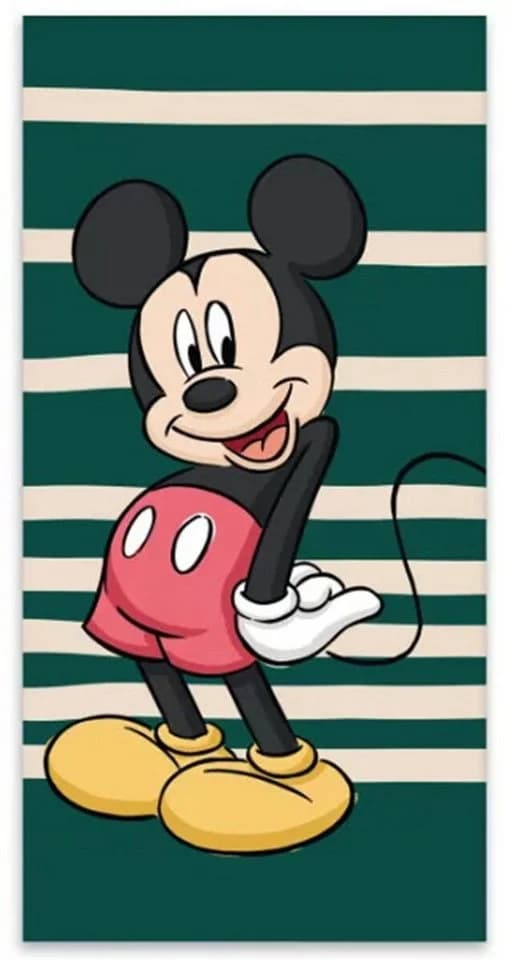 Disney Mickey Green Badetuch 100% Baumwolle Grün - Bild 2