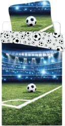BrandMac Kinderbettwäsche Fußball Stadion 100 % Baumwolle Wendebettwäsche Bild 2