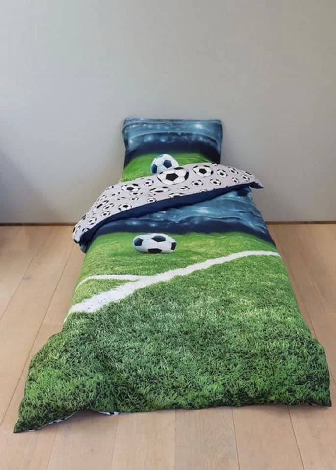 BrandMac Kinderbettwäsche Fußball Stadion 100 % Baumwolle Wendebettwäsche - Bild 3