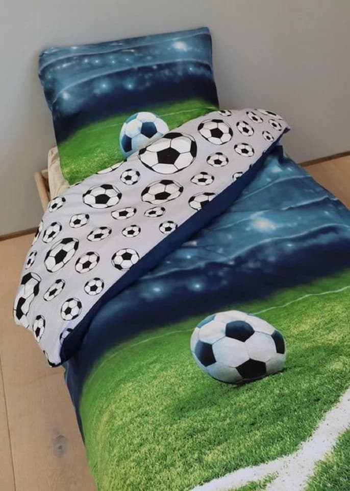 BrandMac Kinderbettwäsche Fußball Stadion 100 % Baumwolle Wendebettwäsche - Bild 4