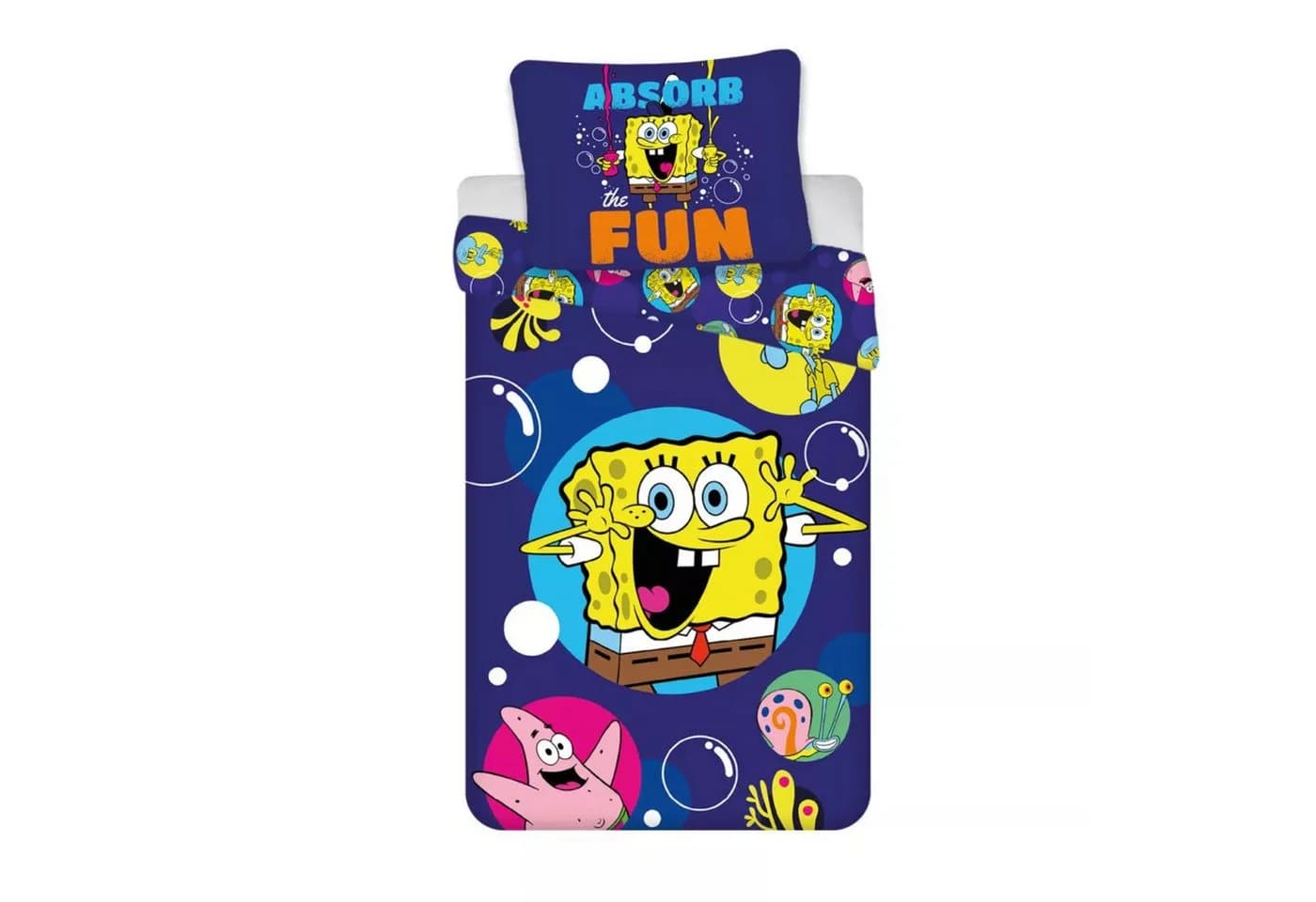 Sponge Bob Babybettwäsche Set 100x135 cm mit Kissenbezug 40x60 cm