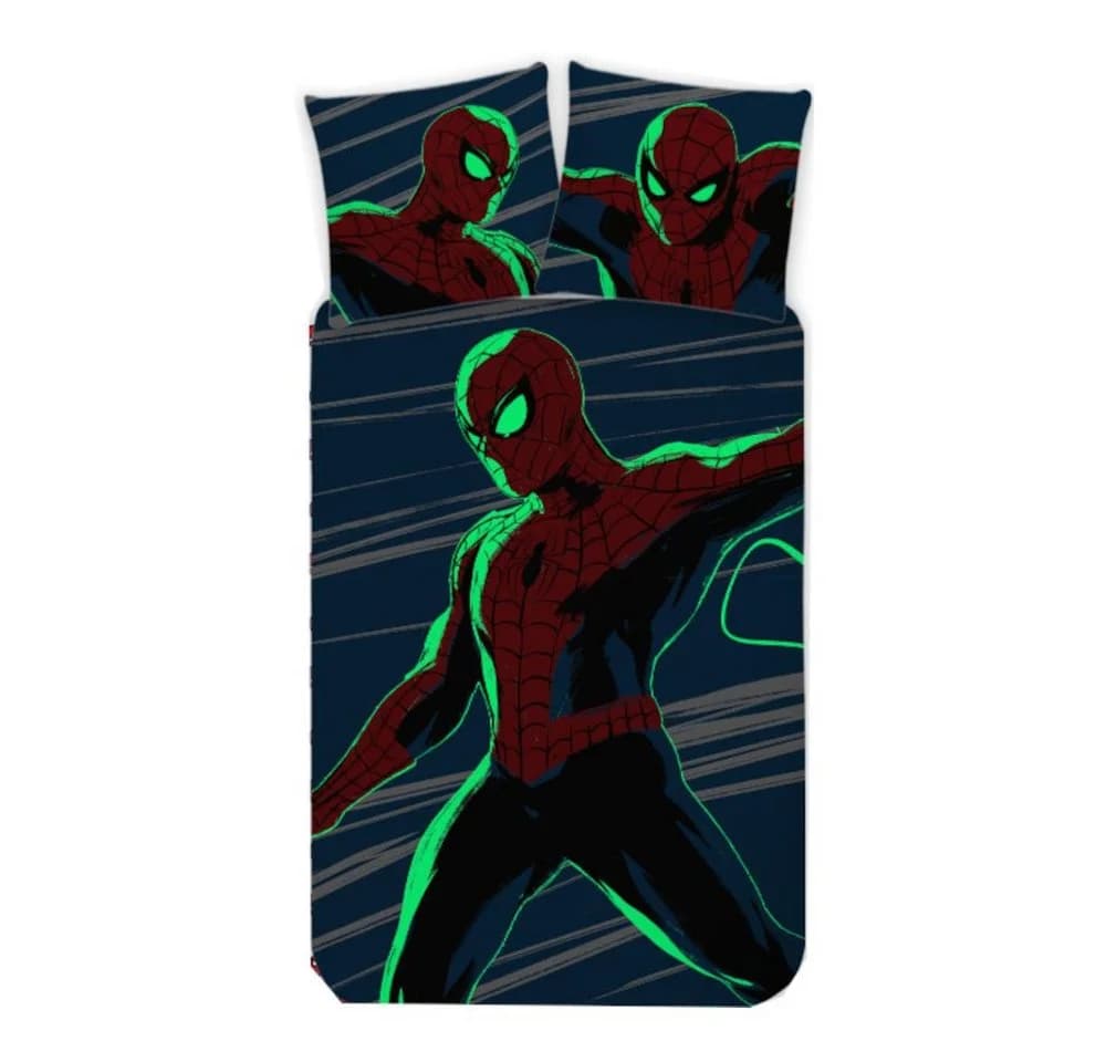 Spiderman Babybettwäsche Blau Glow in the Dark 100% Baumwolle - Bild 3