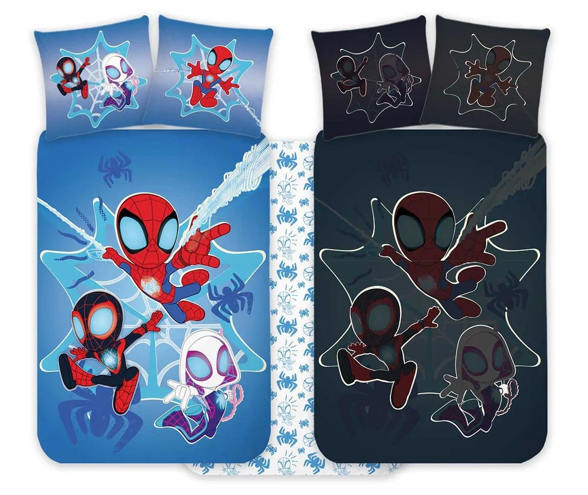 BrandMac Kinderbettwäsche Marvel Spidey Glow-in-the-Dark 2-teilig Blau - Bild 2