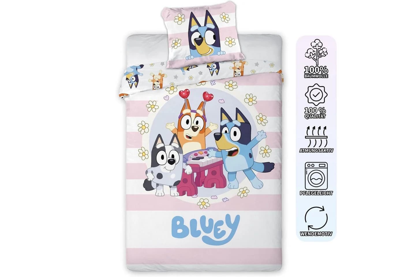 BrandMac Babybettwäsche Bluey, Bingo & Muffin 100% Baumwolle - Bild 3