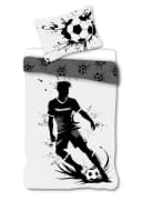 KK Shopping Kinderbettwäsche Fußball Schwarz Weiß 135x200 cm Bild 2