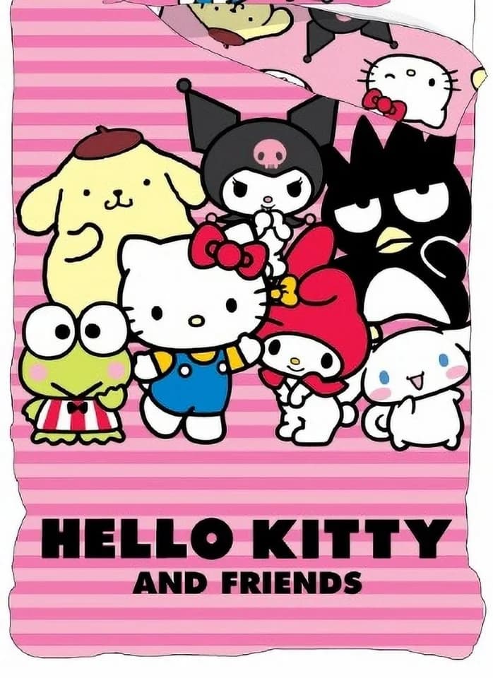 BrandMac Wendebettwäsche Hello Kitty & Friends 100% Baumwolle Rosa