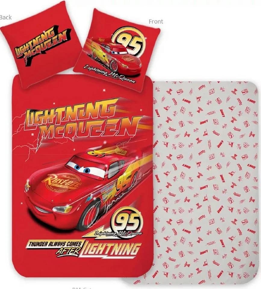 Disney Cars Kinderbettwäsche Lightning McQueen Rot 100x135 cm