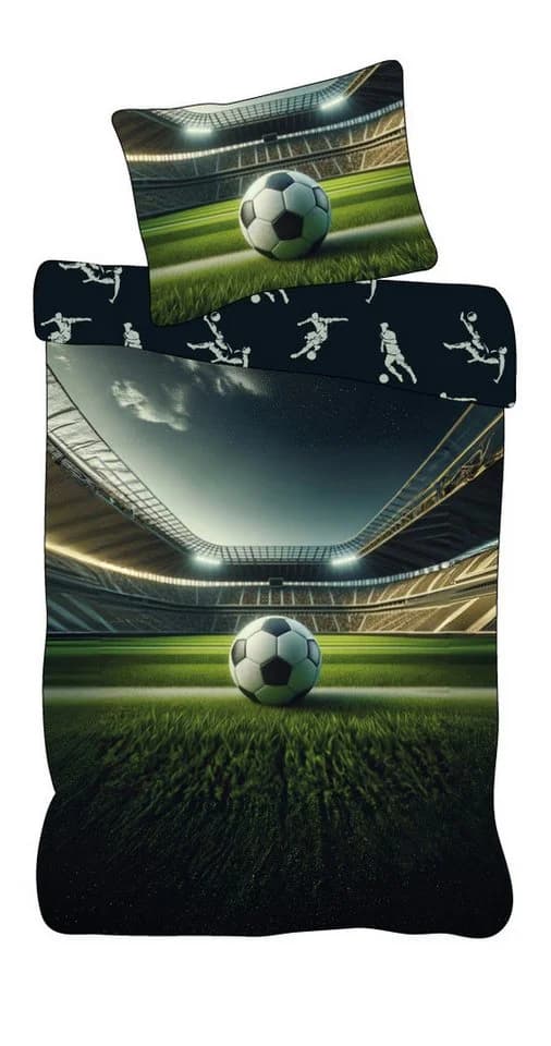 BrandMac Bettwäsche Fußball-Stadion 135x200 & 80x80 100% Baumwolle - Bild 2