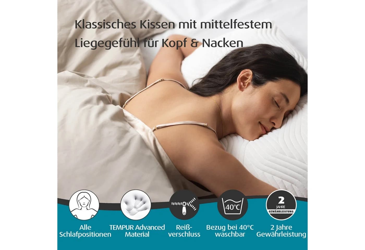 Tempur Schlafkissen TEMPUR® Comfort Medium mittelfestes Memory Foam Kopfkissen - Bild 3