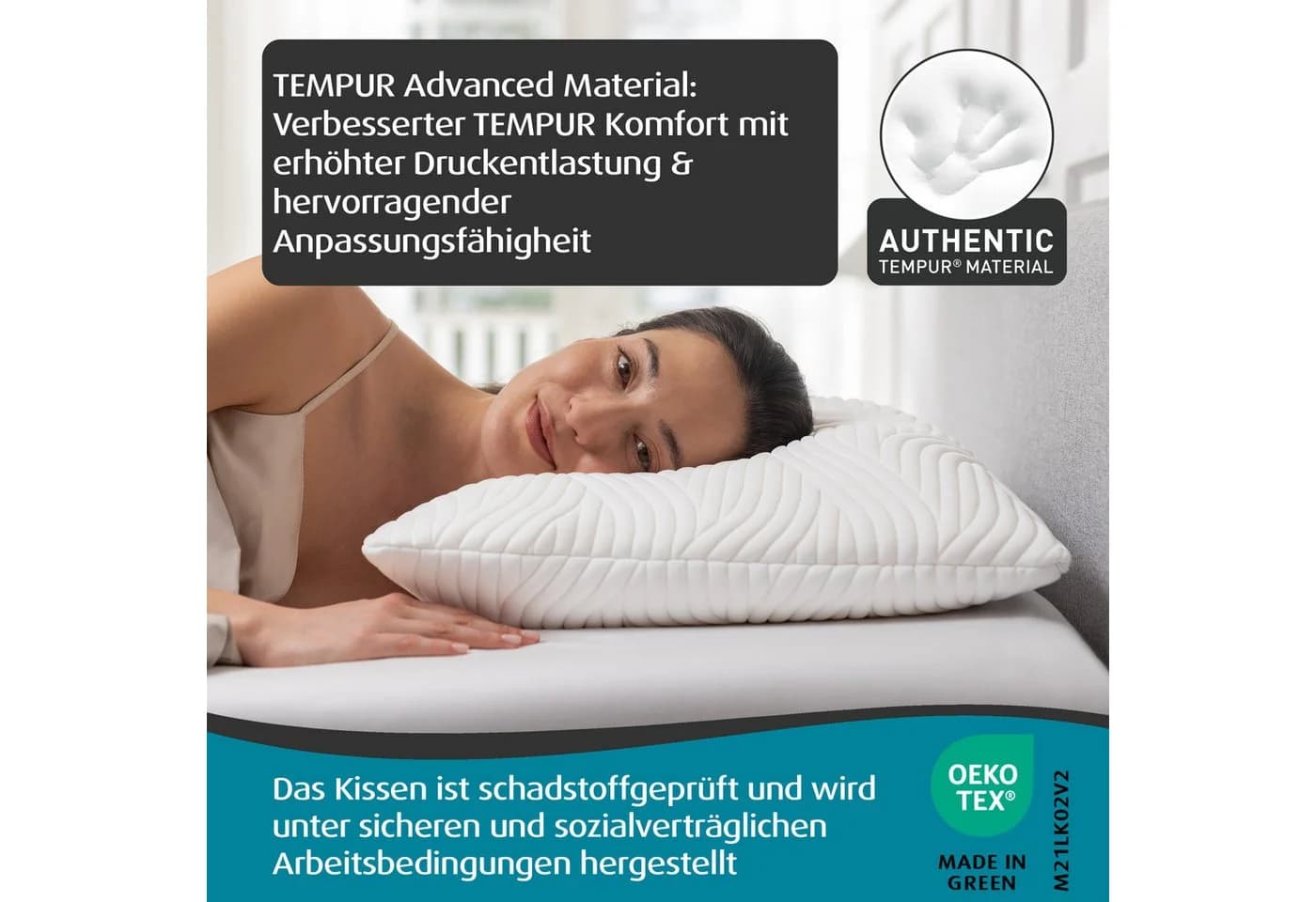 Tempur Schlafkissen TEMPUR® Comfort Medium mittelfestes Memory Foam Kopfkissen - Bild 4
