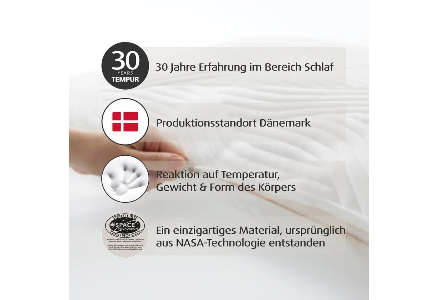 Tempur Schlafkissen TEMPUR® Comfort Medium mittelfestes Memory Foam Kopfkissen - Bild 5