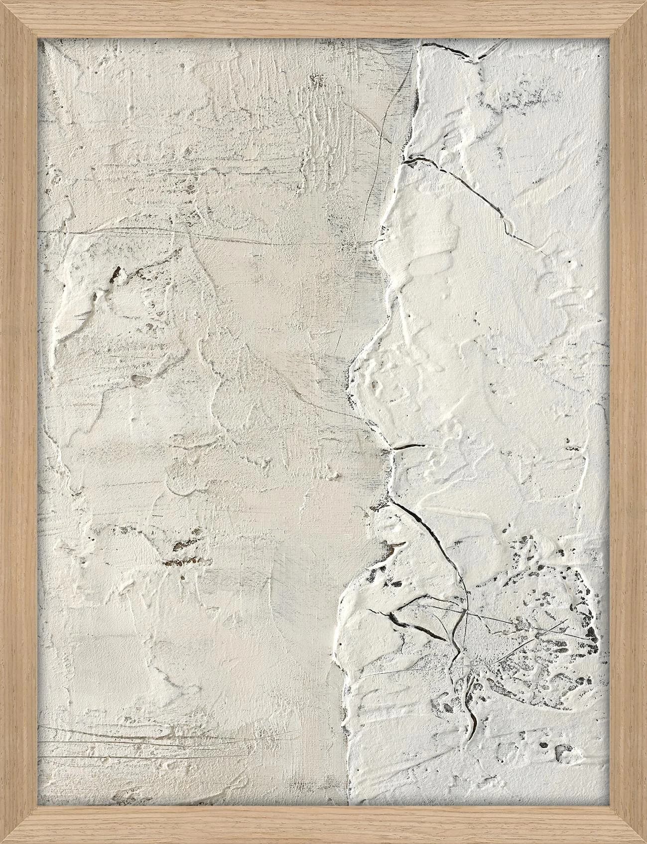 Gemälde WHITE SURFACE Braun/Weiß Skandinavisch Eichenholz