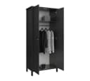 ebuy24 Kleiderschrank Tromsø 2 Türen Kaffee MDF Modern Bild 1