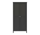 ebuy24 Kleiderschrank Tromsø 2 Türen Kaffee MDF Modern Bild 2