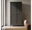 ebuy24 Kleiderschrank Tromsø 2 Türen Kaffee MDF Modern Bild 4