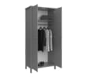 ebuy24 Kleiderschrank Tromsø 2 Türen Grau Bild 3