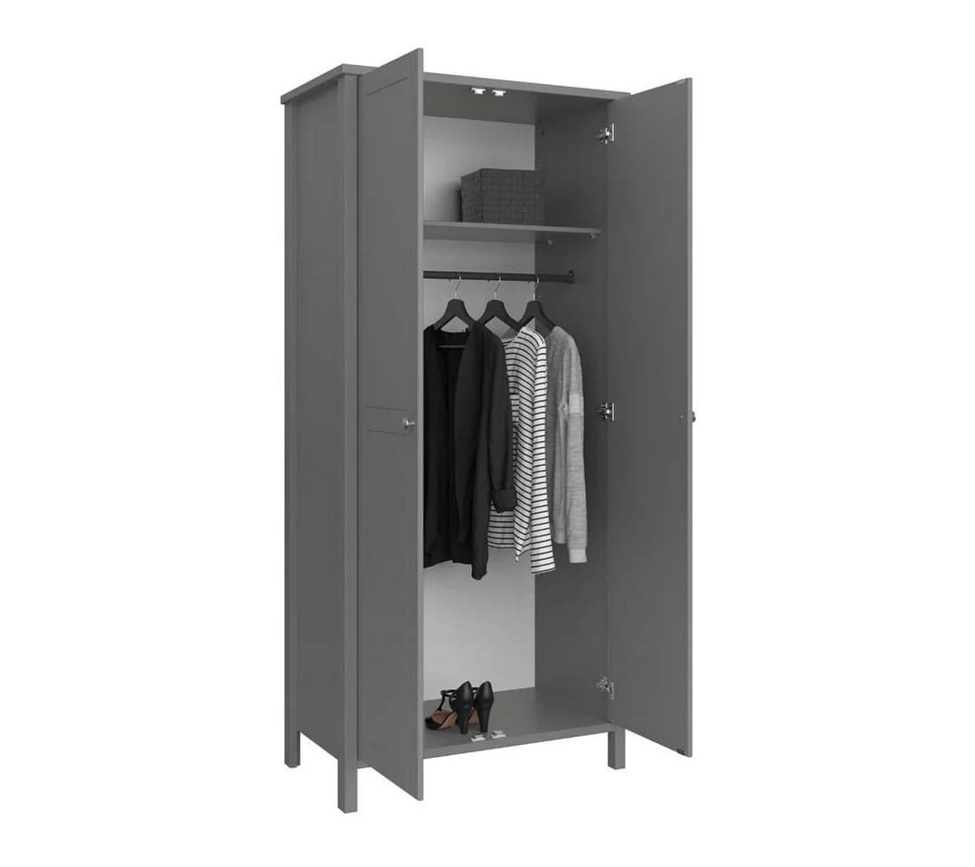 ebuy24 Kleiderschrank Tromsø 2 Türen Grau - Bild 3