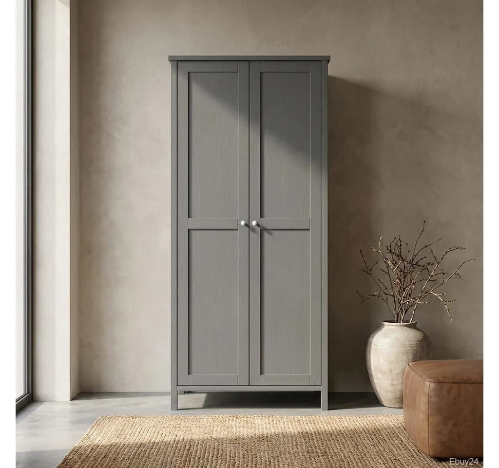 ebuy24 Kleiderschrank Tromsø 2 Türen Grau - Bild 5