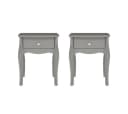ebuy24 Nachttisch Baroque 2-tlg. mit 1 Schublade grau Bild 2