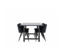 ebuy24 Essgruppe Oslo 7-tlg. Esstisch 220x100cm schwarz mit 6 Stühlen Bild 4