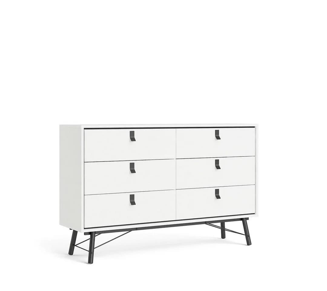 ebuy24 Kommode Rye 6 Schubladen Mattweiß - Bild 2